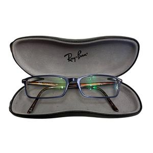 Ray Ban men’s blue eyeglasses. Includes eyeglass case. Excellent condition.